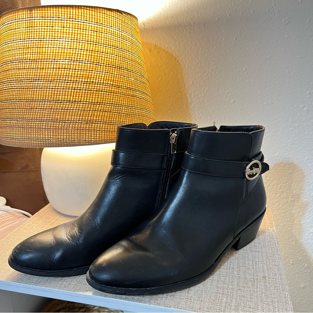 Coach black boots size 8.5
